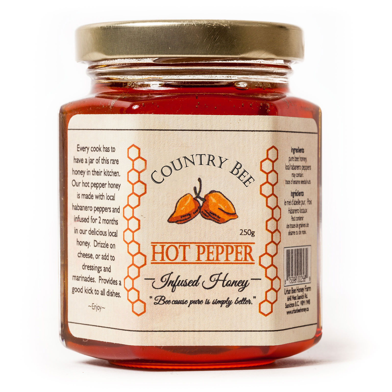Hot Pepper Infused Honey Country Bee Honey Farm