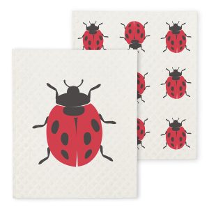 Ladybug Dishcloth Set