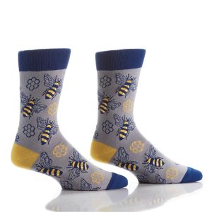 Bee Sock Grey