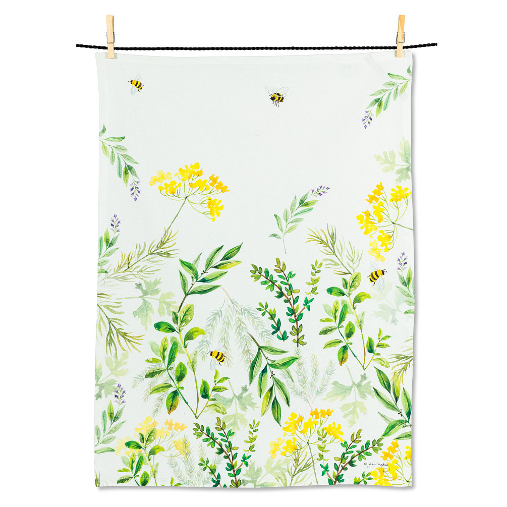 Herb Garden Tea Towel Country Bee Honey Farm